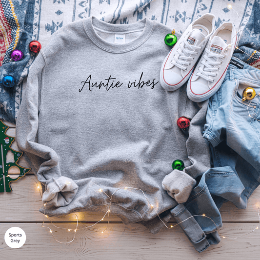 Auntie vibes sweater, New aunt shirt, native auntie, metis auntie, inuit auntie, Indigenous matriarch shirt, gift for sister, Funtie Shirt, Deadly Auntie, cool aunt club, Aunticorn shirt, Auntie shark shirt, auntiesaurus shirt, auntie bear shirt